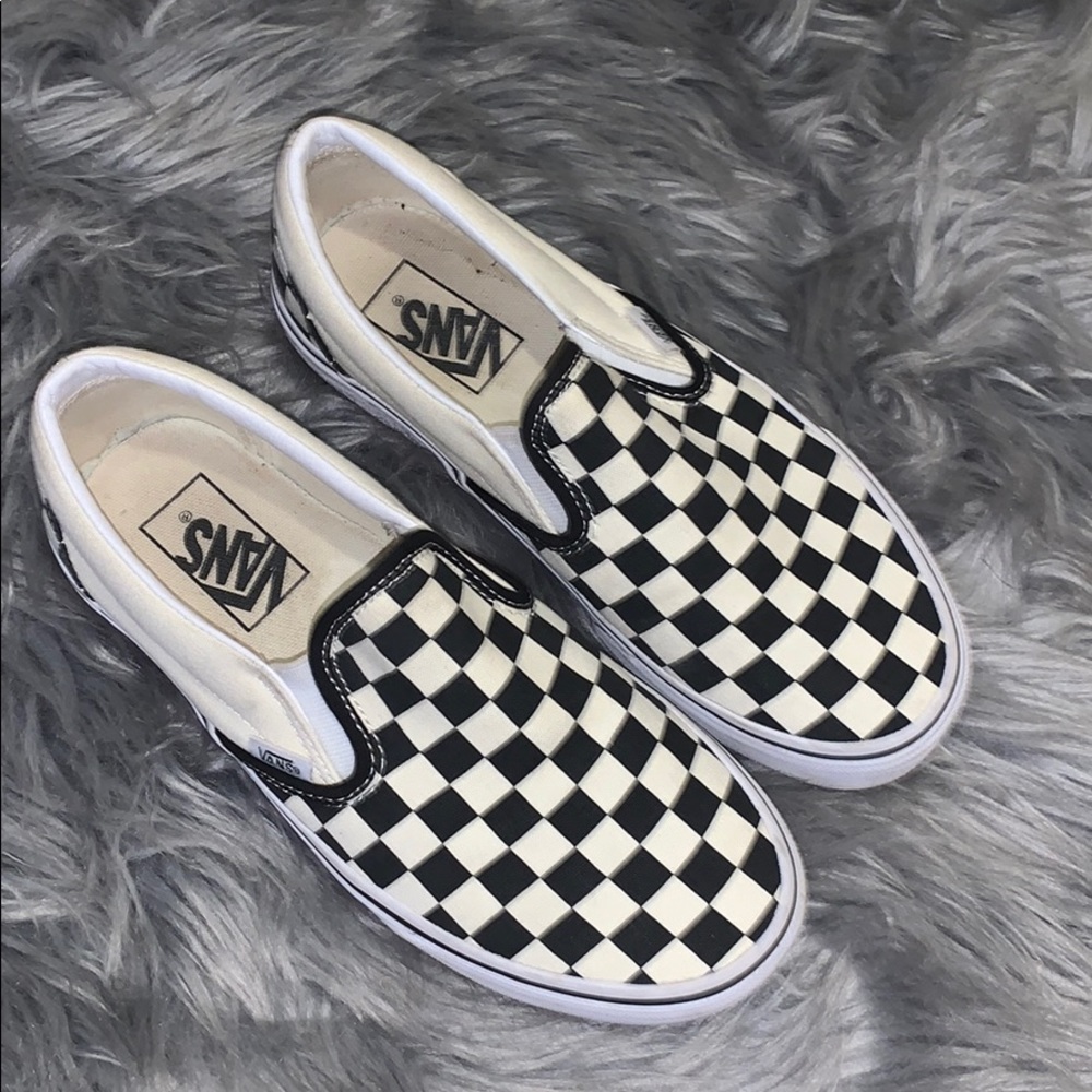 Checkered Slip On Vans